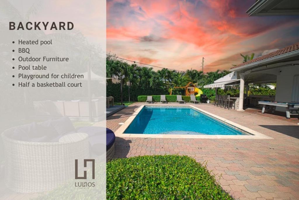 Miami 5Br Villa W Heated Pool, Games & Bbq L01 Cutler Bay Eksteriør billede